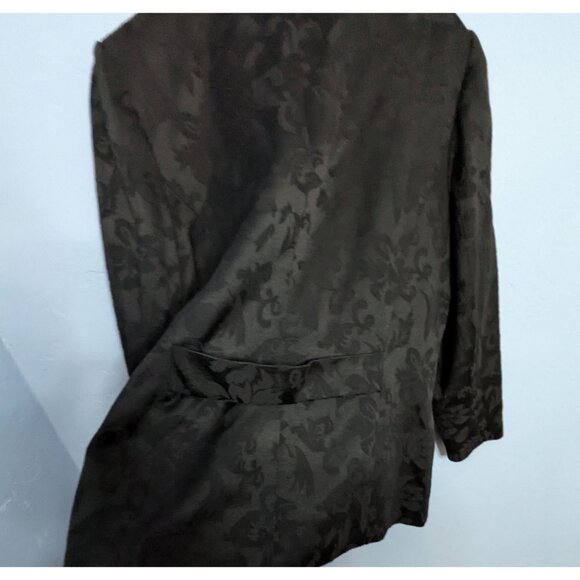 Coldwater Creek Womens Black Floral Jacquard Blazer Jacket Size XL - Picture 6 of 13